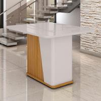 Mesa De Jantar Harmonia 4 Lugares Com Tampo De Vidro Naturale-off White - 2