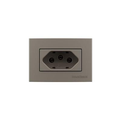 Placa Para Móveis 65x45 Com Tomada Margirius Sleek Colors 2p+t 20a Argila Argila