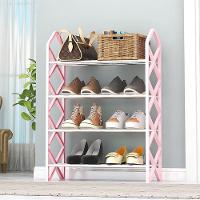 Sapateira Grande Organizador Desmontavel 8 Pares Sala Quarto Porta Hall 4 Prateleiras Multiuso Estante Sapato - 3