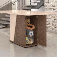 Mesa De Jantar Harmonia 6 Lugares Com Tampo De Vidro Carvalho-fendi - 5