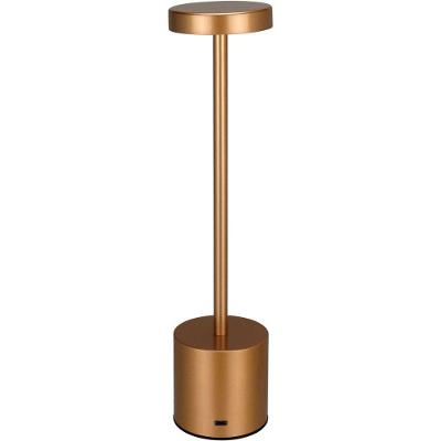 Luminaria De Mesa Decorativo Led Usb Metal 34x8x8 Ouro Rosé