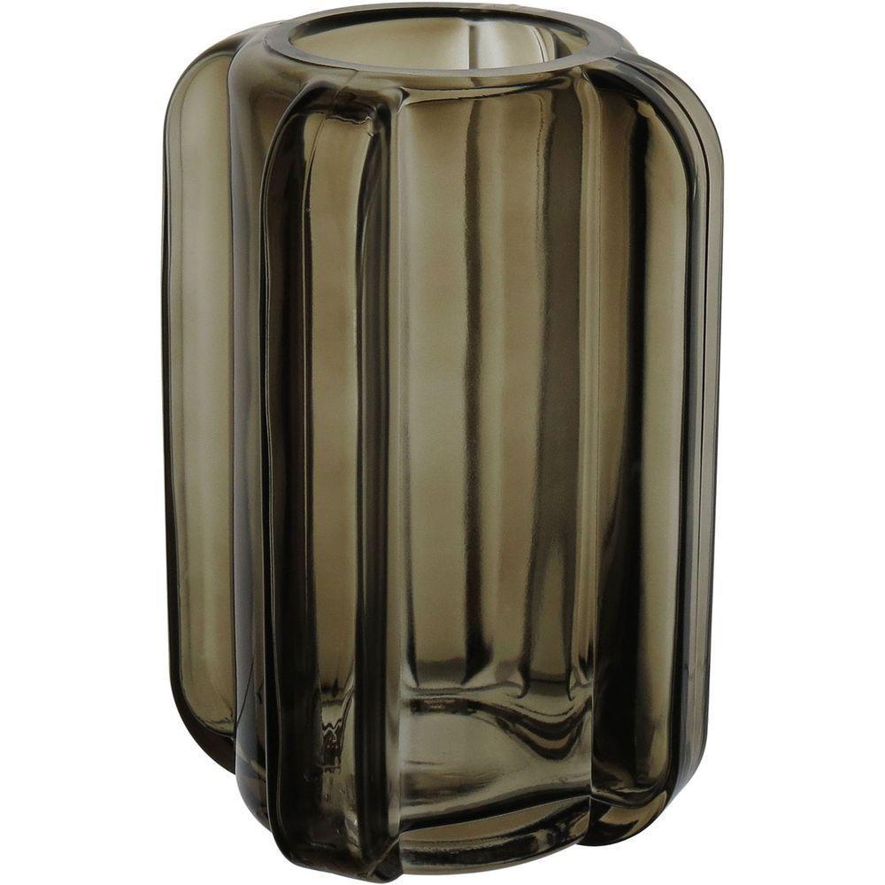 Vaso Decorativo Enfeite Planta Home&co Vidro 20x11cm Marrom - 1