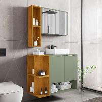 Gabinete Banheiro Ibiza 2 Portas Cuba E Armario Espelheira Pistache-naturale - 2