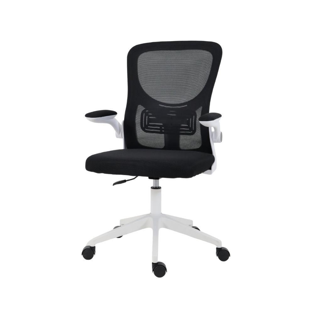 Cadeira De Escritório Home Office Ergonômica Diretor Bytes Com Encosto Em Tela Apoio Lombar E Braços Retráteis Branco - 1