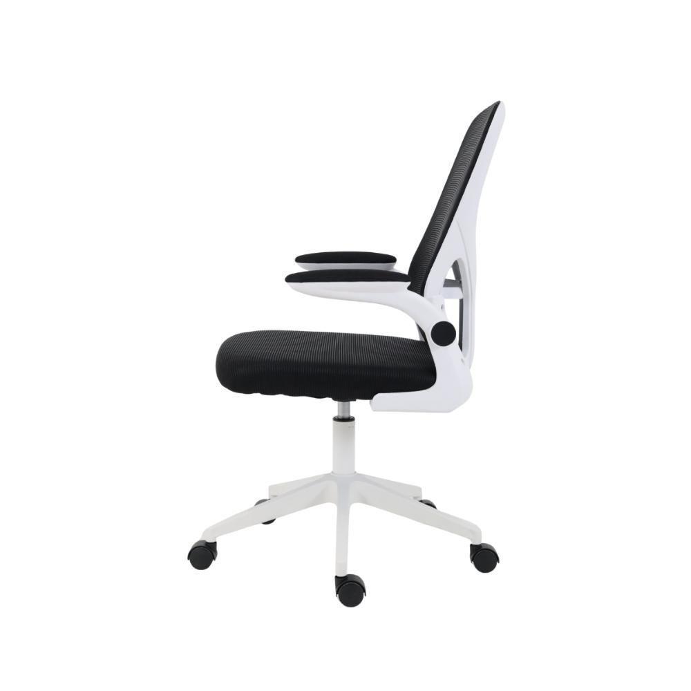 Cadeira De Escritório Home Office Ergonômica Diretor Bytes Com Encosto Em Tela Apoio Lombar E Braços Retráteis Branco - 3