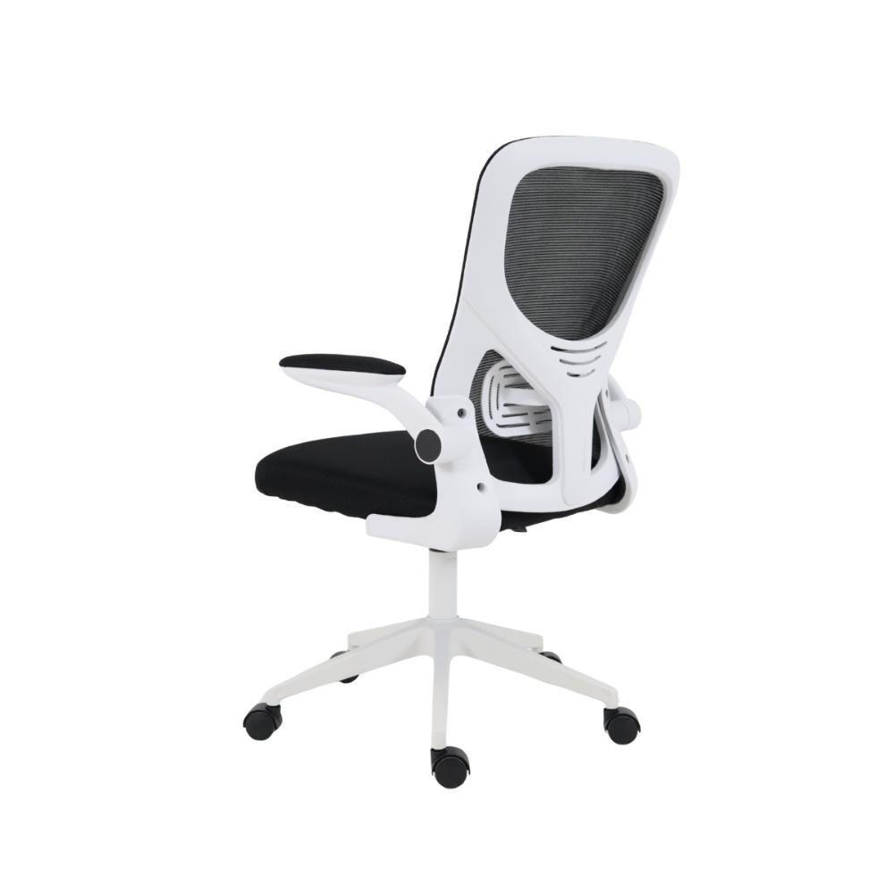 Cadeira De Escritório Home Office Ergonômica Diretor Bytes Com Encosto Em Tela Apoio Lombar E Braços Retráteis Branco - 4