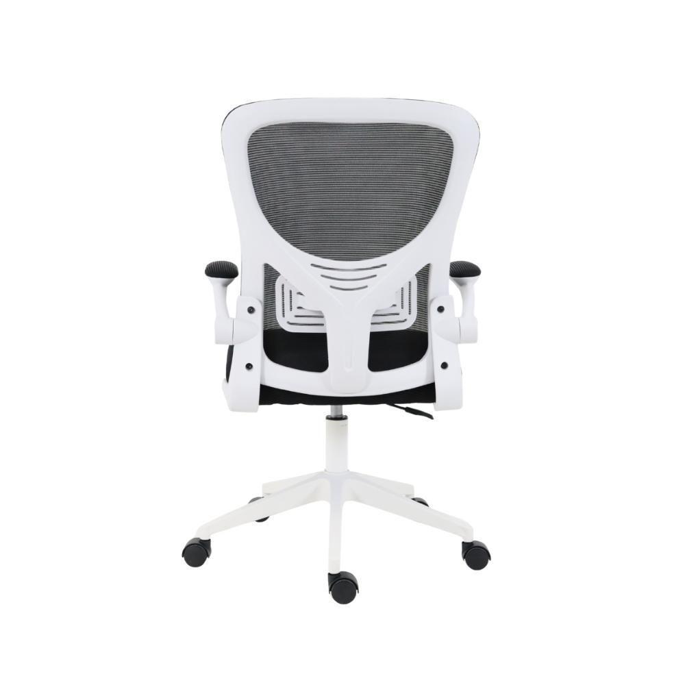 Cadeira De Escritório Home Office Ergonômica Diretor Bytes Com Encosto Em Tela Apoio Lombar E Braços Retráteis Branco - 5