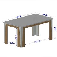Mesa De Jantar Opera 6 Lugares Com Tampo De Vidro Carvalho-fendi - 3