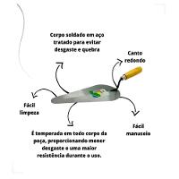 Colher De Pedreiro Canto Oval Profissional Espatula Construcao Jardinagem 8 Polegadas Cabo De Madeira