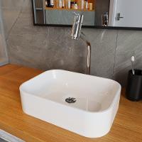 Cuba Pia Banheiro Oxford Torneira Dl08 Valvula Abs Branco Brilho - 2