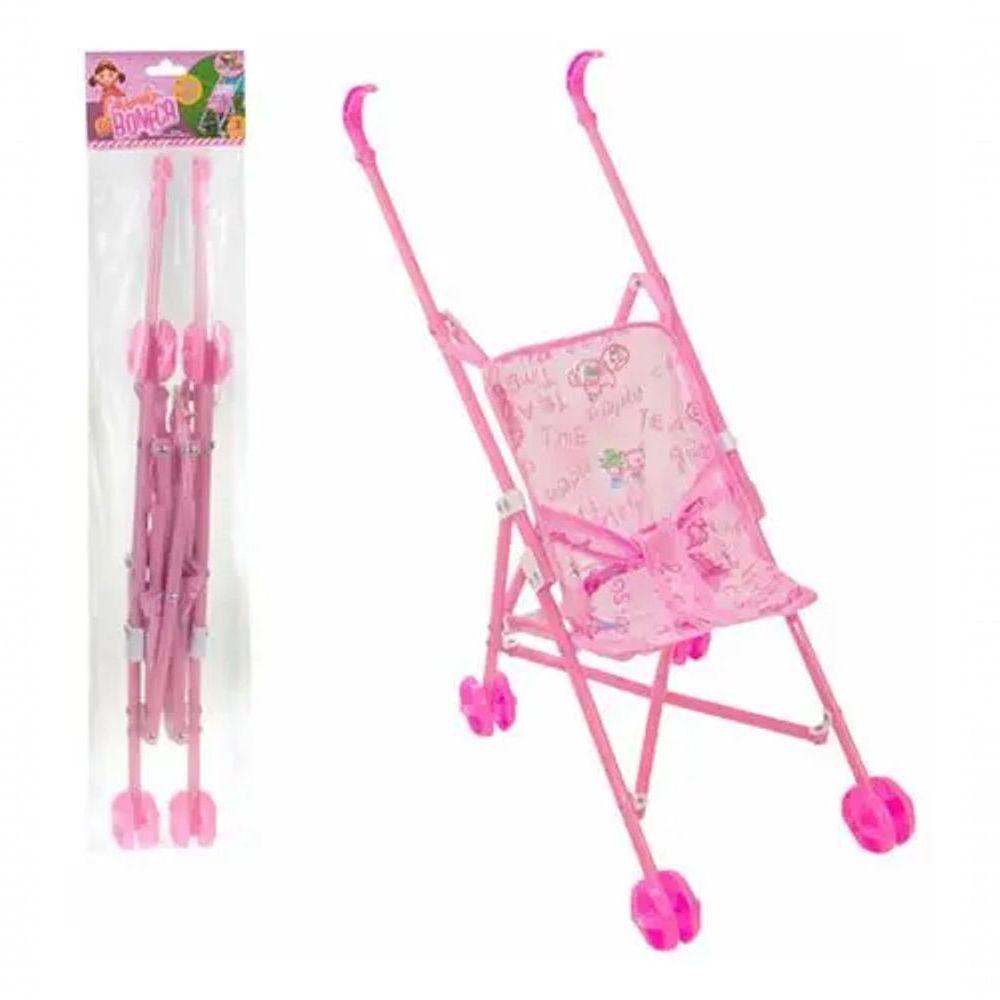 Carrinho De Boneca Bebê Reborn Brinquedo Baby Passeio Dobráv - 1