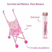 Carrinho De Boneca Bebê Reborn Brinquedo Baby Passeio Dobráv