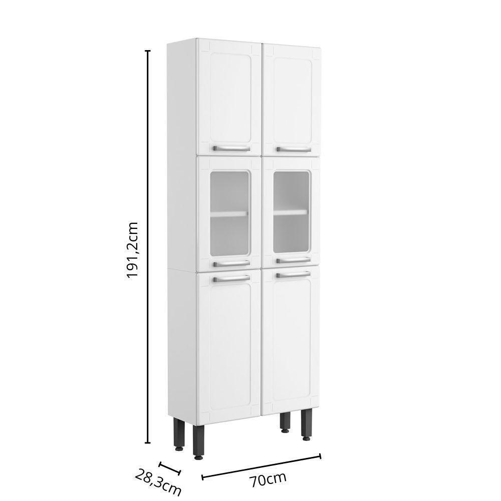 Armário Paneleiro De Aço 6 Portas Branco Múltipla Bertolini Branco - 2