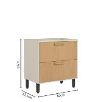 Balcão Cooktop Gavetão E Porta Basculante Nogal Bertolini Dourado/areia - 2