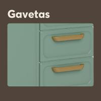 Balcão De Aço Pia 3 Portas 2 Gavetas Verde Bella Bertolini Verde/branco