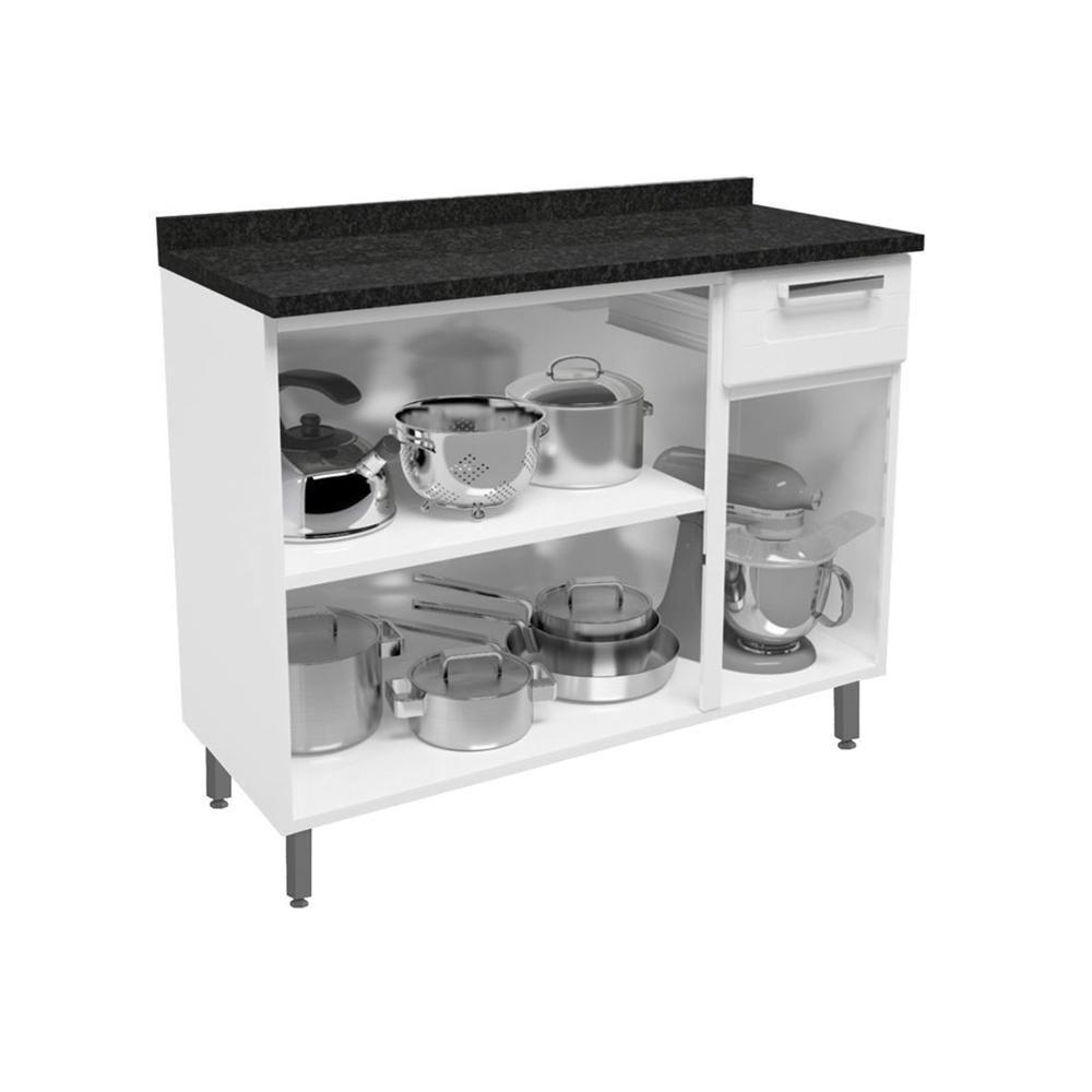 Balcão De Aço Tampo 3 Portas 1 Gav Branco Múltipla Bertolini Branco - 3