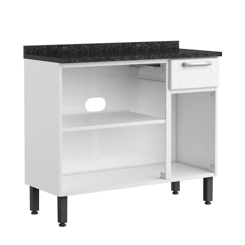 Balcão De Aço Tampo 3 Portas 1 Gav Branco Múltipla Bertolini Branco - 4