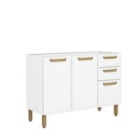 Balcão De Aço 3 Portas 2 Gavetas Branco Bella Bertolini Branco - 1