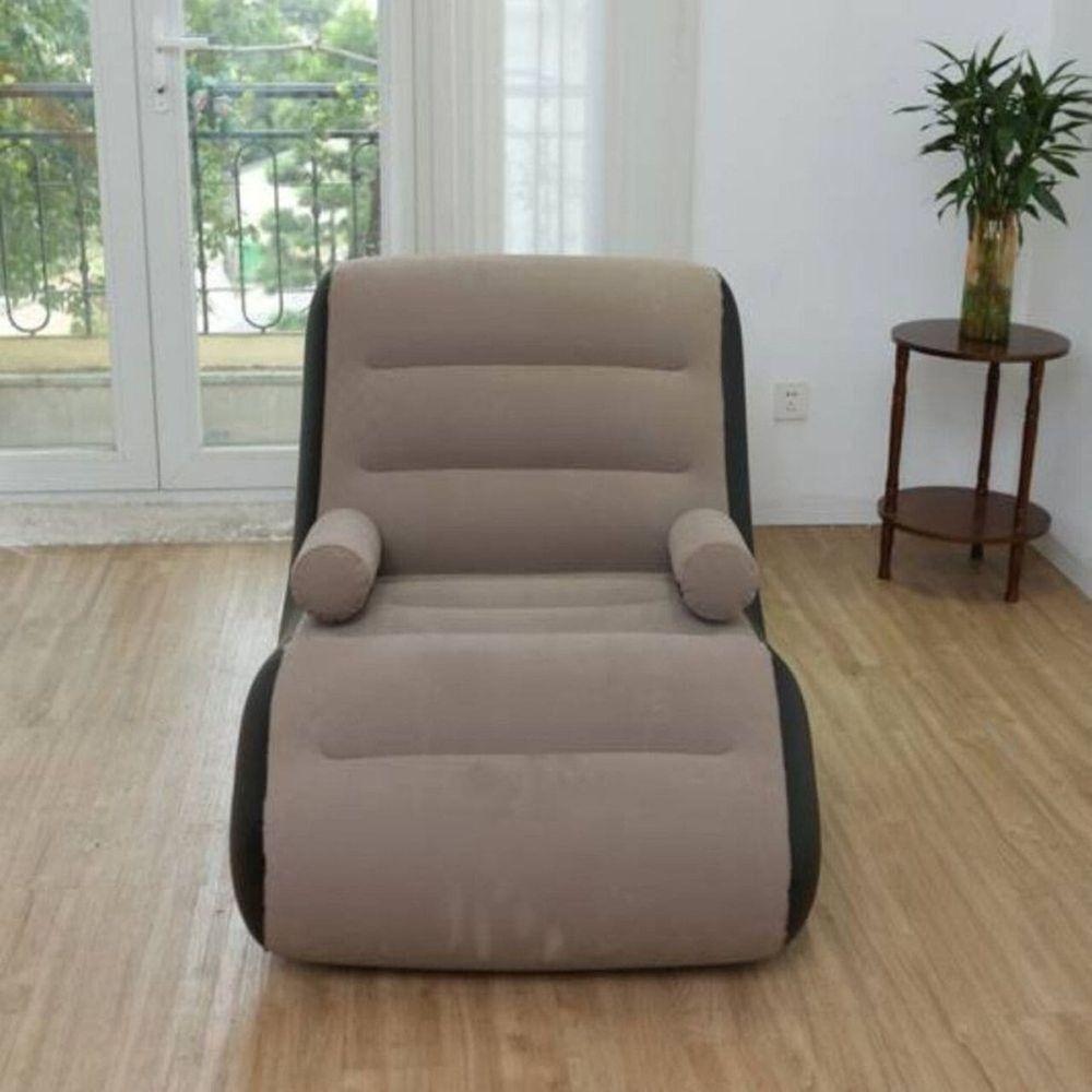 Espreguiçadeira Poltrona Inflável Portátil Com Bomba Inclusa Suporta Até 100kg - 6