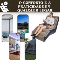 Espreguiçadeira Poltrona Inflável Portátil Com Bomba Inclusa Suporta Até 100kg - 2