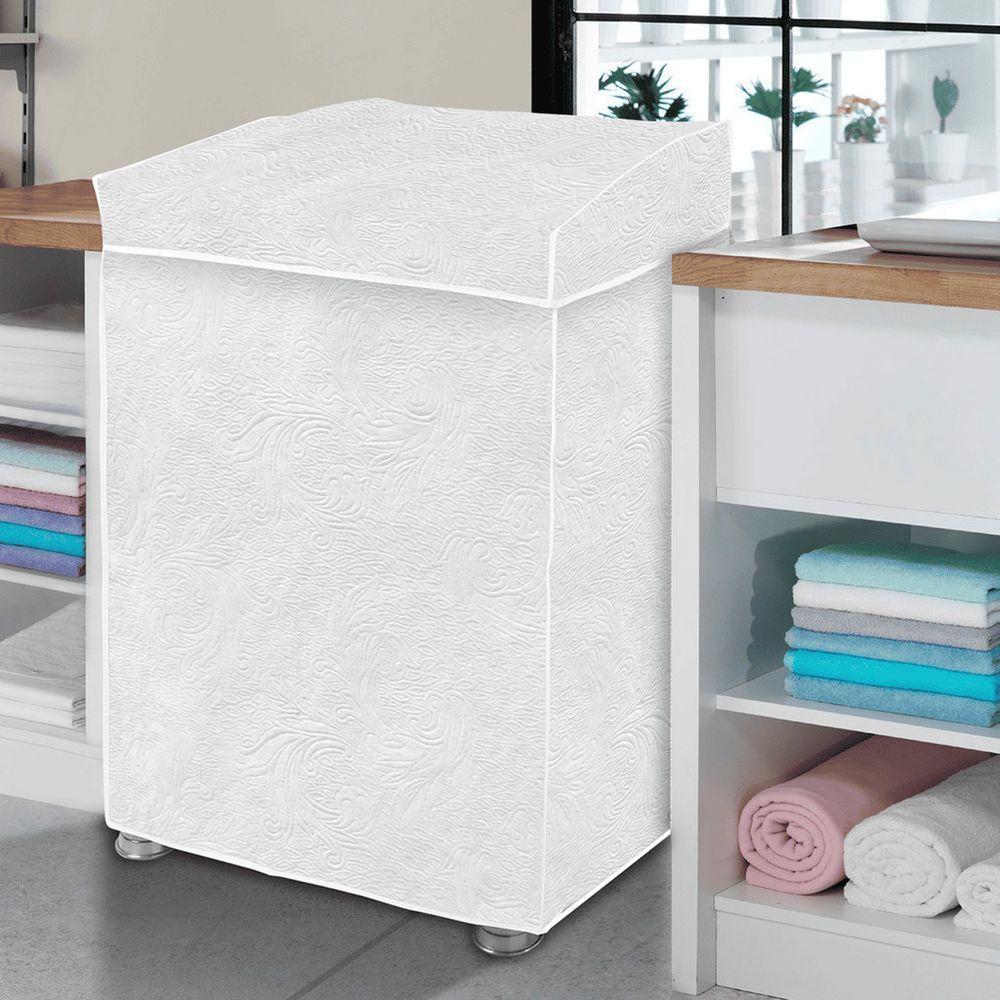 Capa Maquina De Lavar Flanelada Perolizada Branca - M - 2