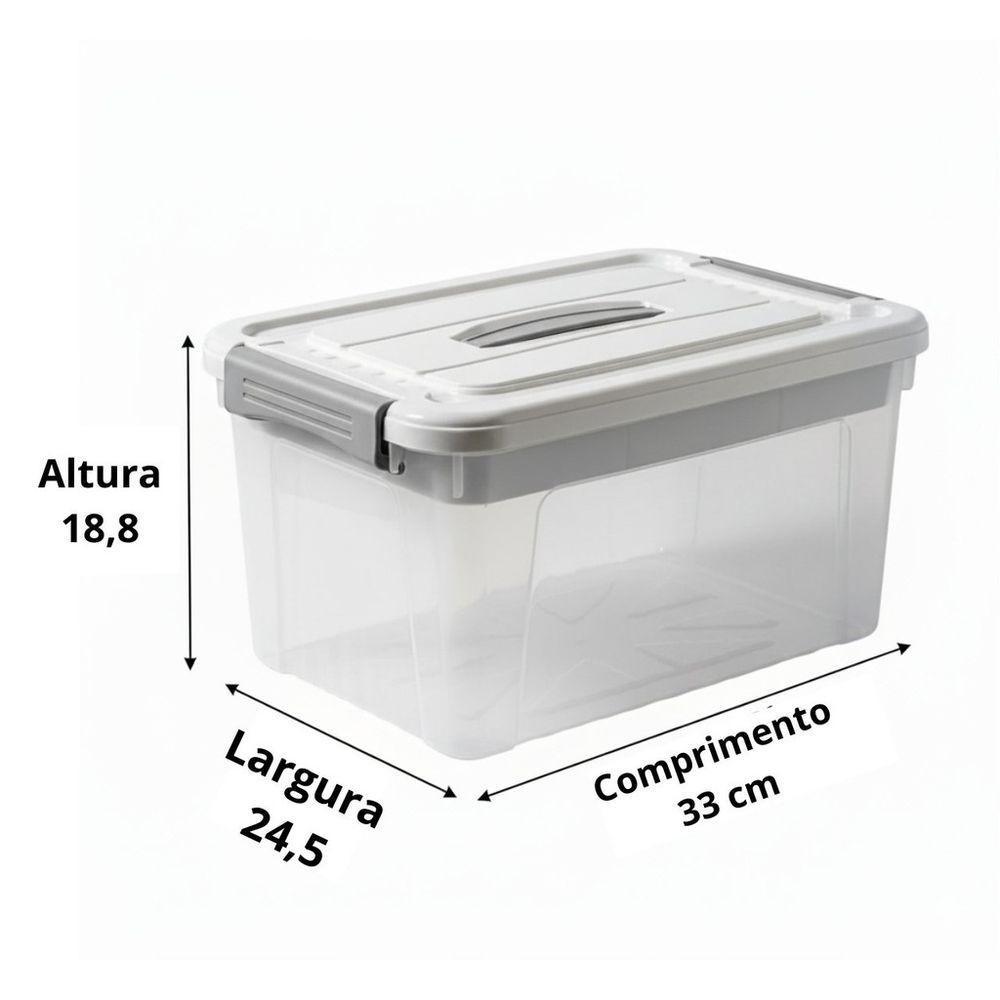 Caixa Cesto Organizador Multiuso Com Tampa 15 Litros - 4