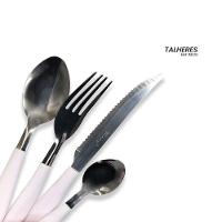 Kit De Talheres Em Inox 25 Peças - Branco - 5