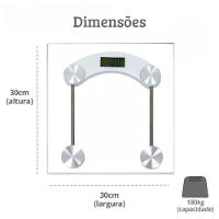 Balança Digital Corporal Para Banheiro E Academia Base De Vidro Atá 180kg Precisa - 4