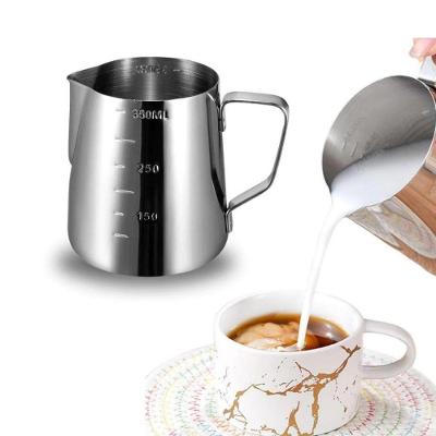 Jarra De Leite Leiteira Pitcher Barista Café Inox Com Marcação 350 Ml