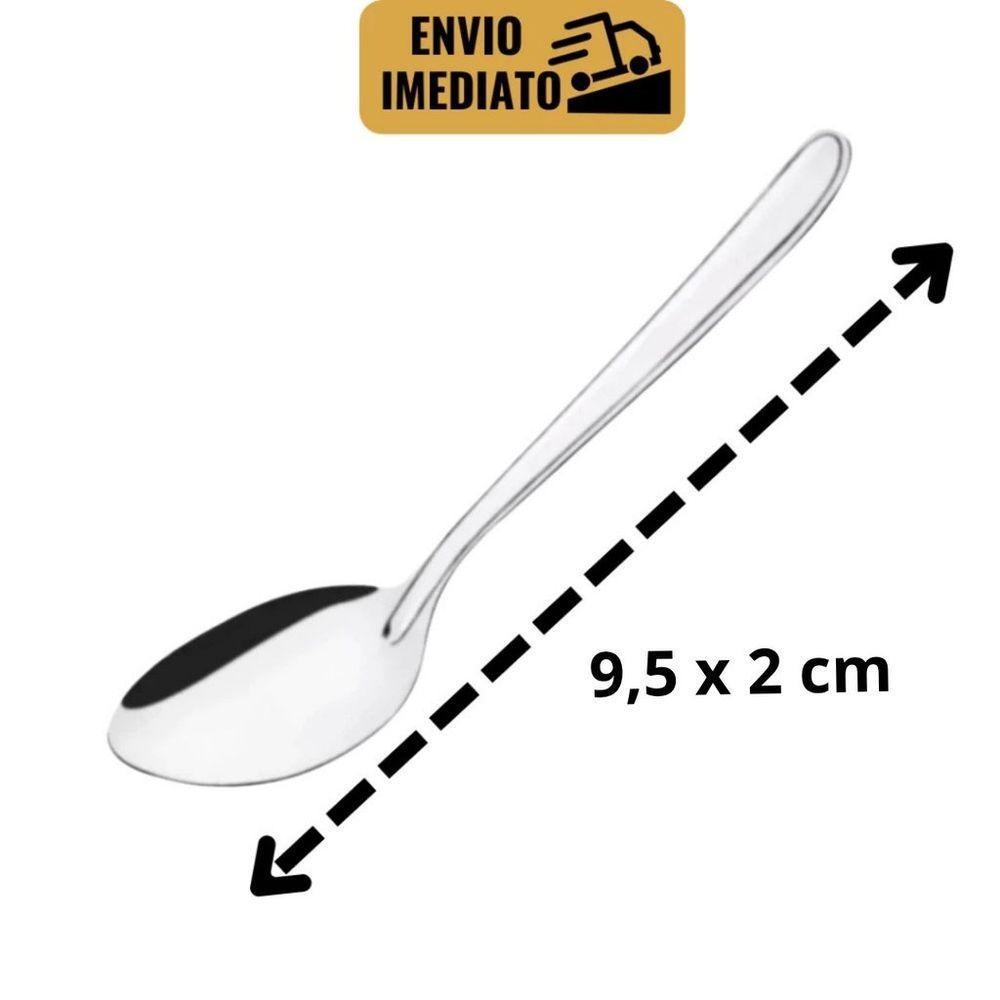 Kit 12 Colher De Café Beta Inox 9,5 Cm Ideal Para Café, Chá E Uso Diário - 4