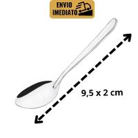 Kit 12 Colher De Café Beta Inox 9,5 Cm Ideal Para Café, Chá E Uso Diário - 4