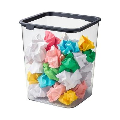 Lixeira Quadrada Com Anel De Pressão 10 Litros