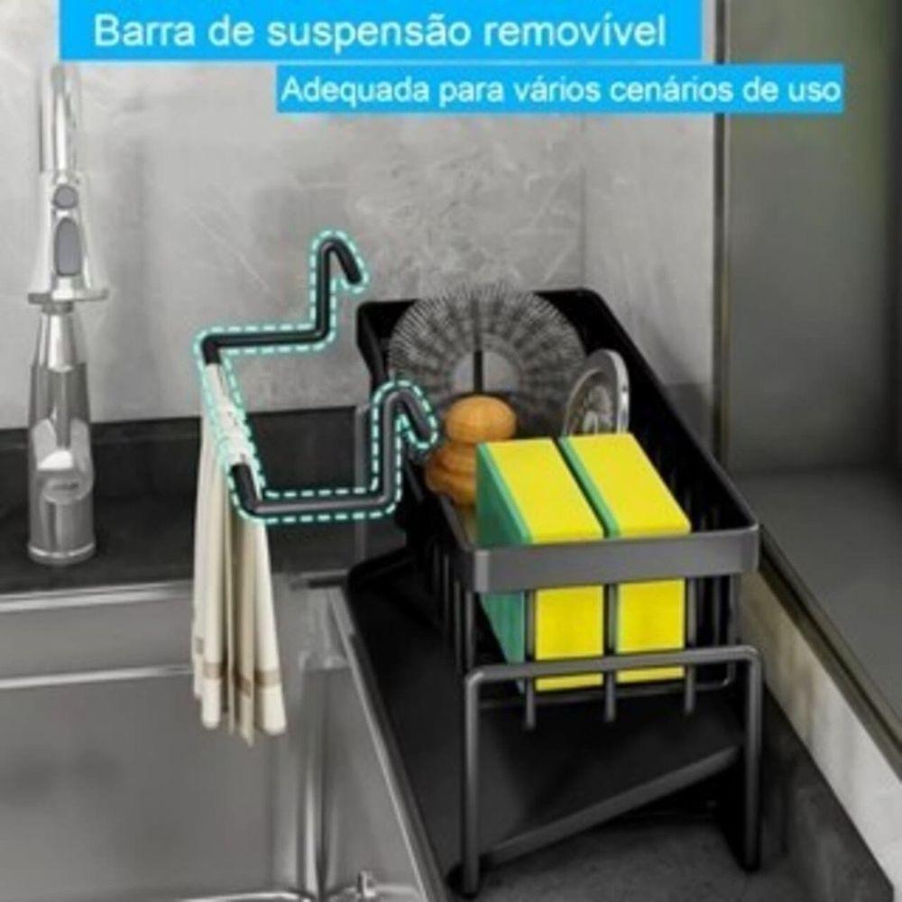 Suporte Organizador Multiuso Pias E Cozinha Preto - 3