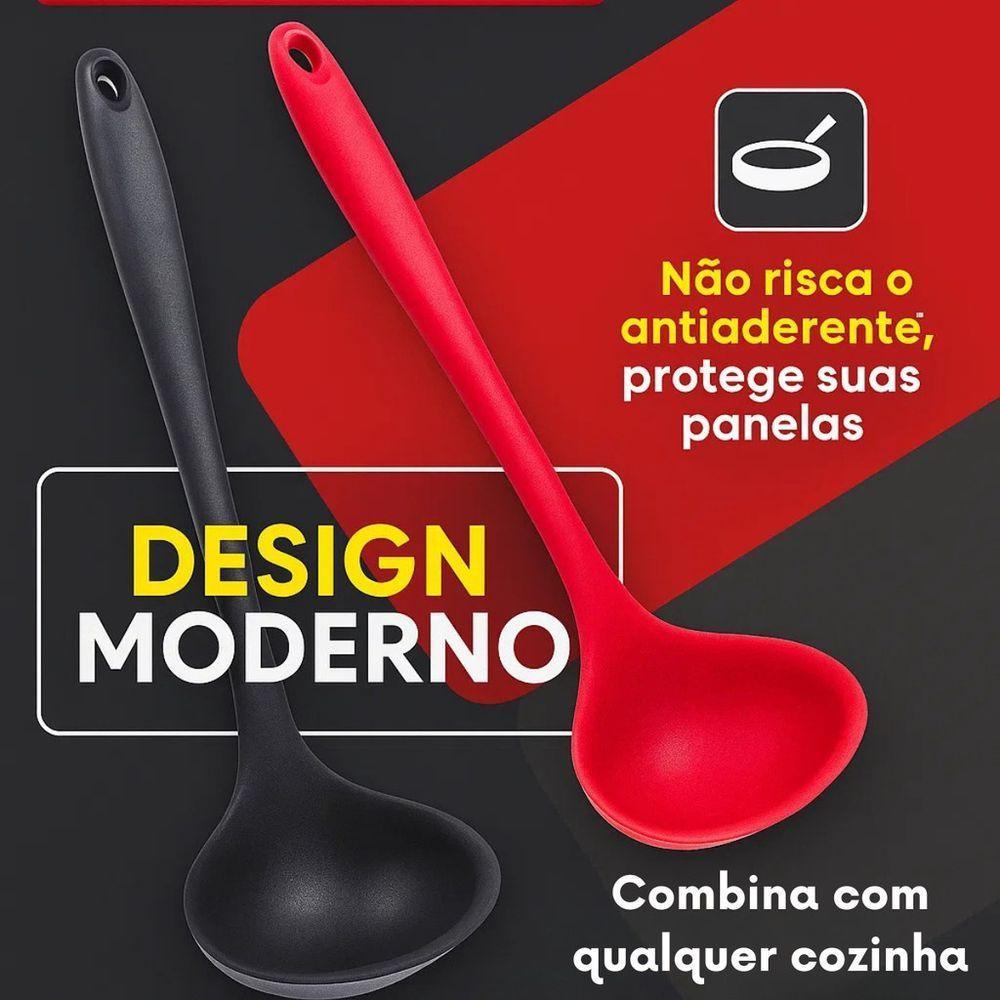 Concha De Silicone Feijão, Caldo, Sopa 28,5cm - Preta - 3