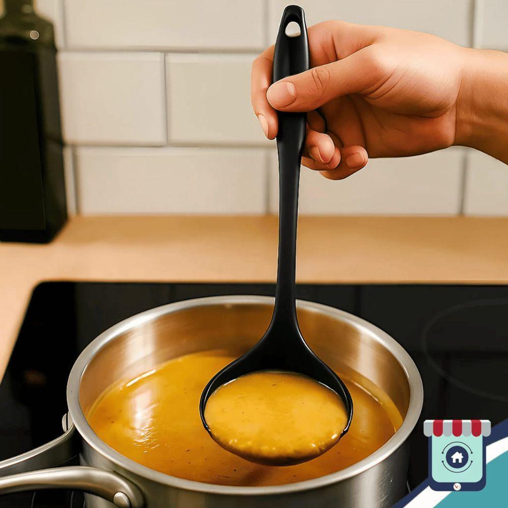 Concha De Silicone Feijão, Caldo, Sopa 28,5cm - Preta - 5