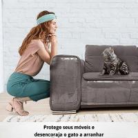 Rolo Filme Anti Arranhão Protetor Adesivo Gato Sofá Arranhões Transparente 45cm X 5 Metros - 3