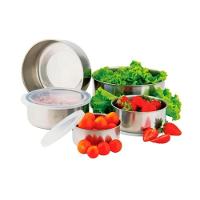 Kit Conjunto 5 Potes Inox Herméticos Bavaria Com Tampa - 3