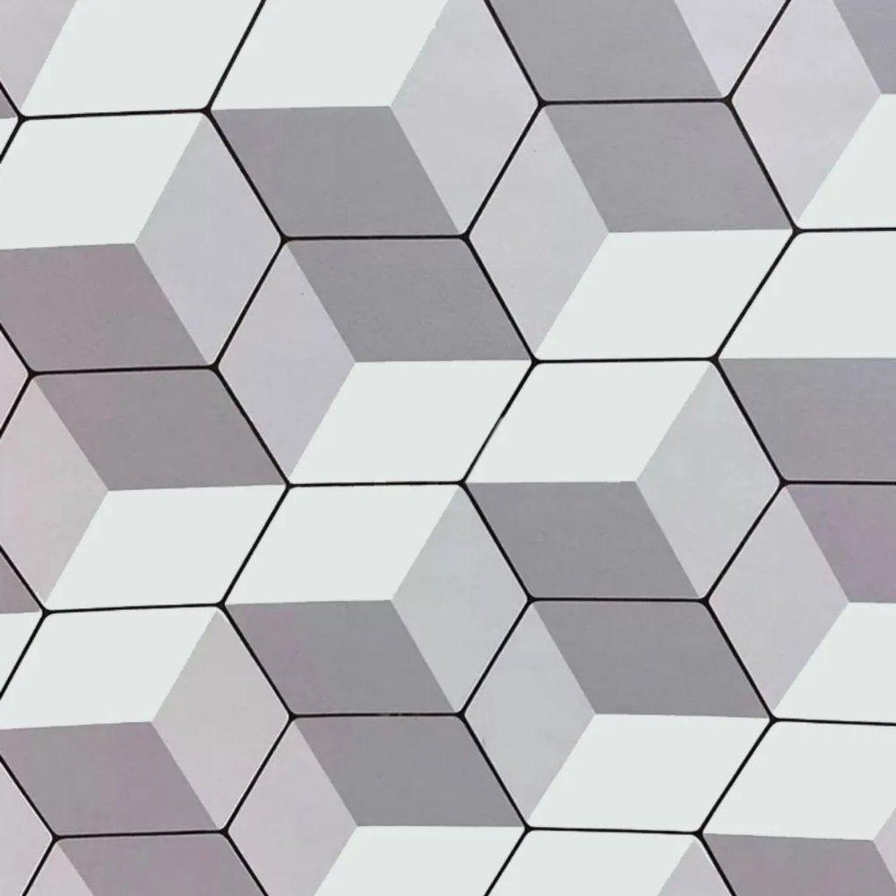 Papel De Parede Adesivo Pvc Estampa Tela Geométrica - 5 Metros - 2