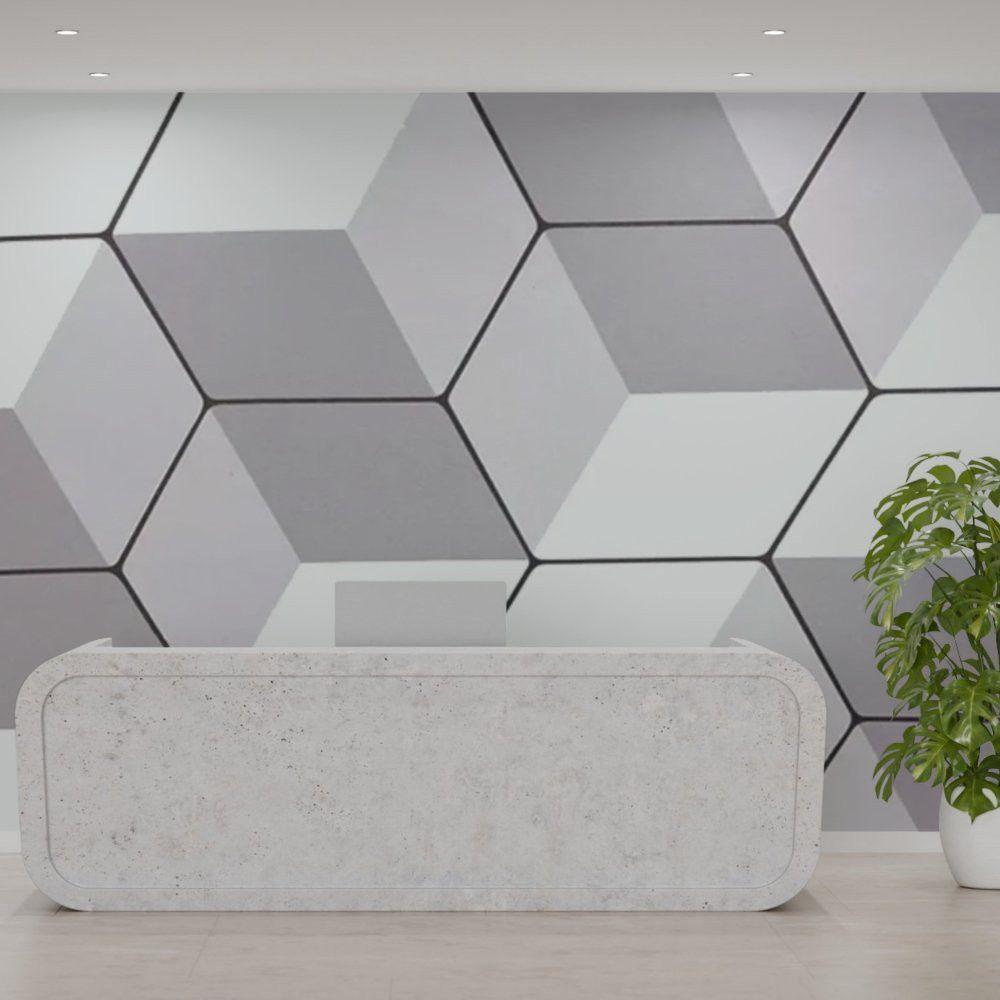 Papel De Parede Adesivo Pvc Estampa Tela Geométrica - 5 Metros - 3