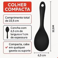 Colher De Cabo Curto De Silicone 22cm - Preta - 3