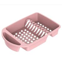 Escorredor De Louças Para Pratos Copos Talheres - Rosa - 1