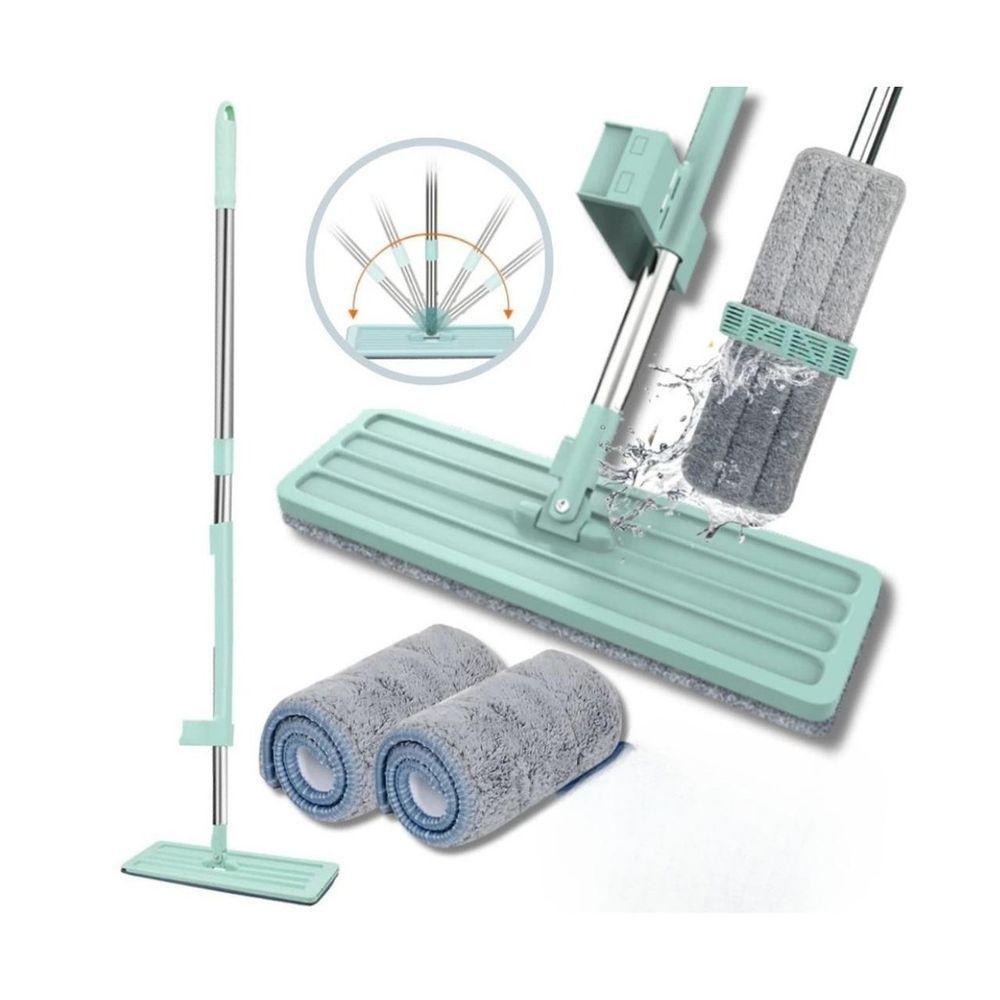 Esfregão Rodo Mop Mágico Inteligente Com 2 Refil Flat 360 Graus - 1
