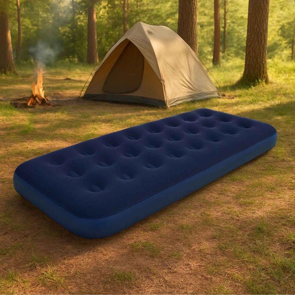 Colchão Inflável Liso Solteiro 191x73x22cm Azul - 3