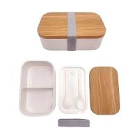 Kit Marmita Lancheira Tampa Hermética Garfo E Colher 900ml Miniso Branca - 1