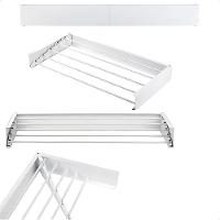 Varal Mágico Parede Retrátil Dobrável 5 Varetas 70cm Cor - Branco - 7