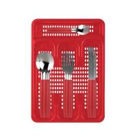 Conjunto 17 Peças Faqueiro Com Porta Talher Vermelha - 1