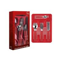 Conjunto 17 Peças Faqueiro Com Porta Talher Vermelha - 3