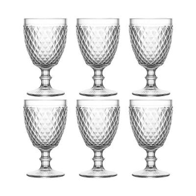 Kit 06 Copos De Vidro Bico De Abacaxi Conjunto