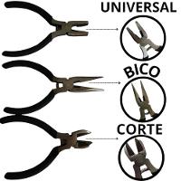 Jogo 3 Mini Alicates 4,5 De Precisão Durável - 2