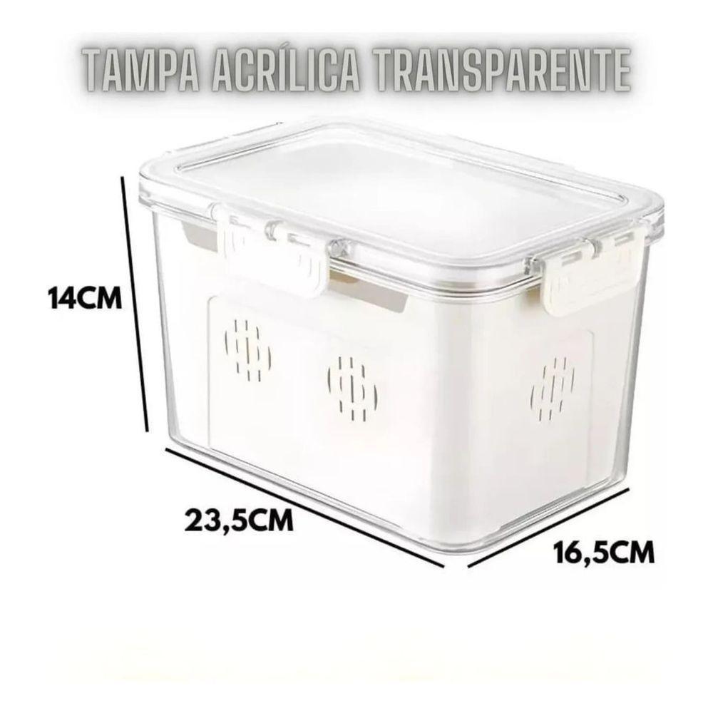 Caixa Organizador Com Tampa Geladeiras, Frutas, Legumes E Carnes - 3